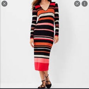 Mixed Stripe Sweater Dress